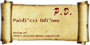 Palóczi Dénes névjegykártya